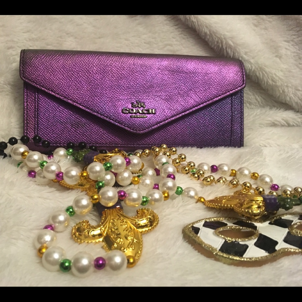 EUC Rare Coach Holographic Wallet